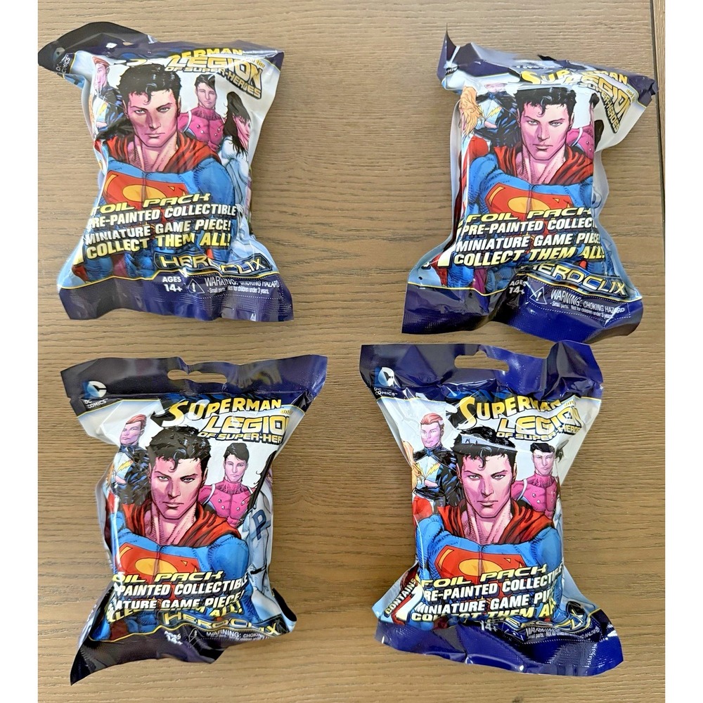 HeroClix Superman Legion of Super-Heroes Sealed Blind Pack Lot of 4 DC New
